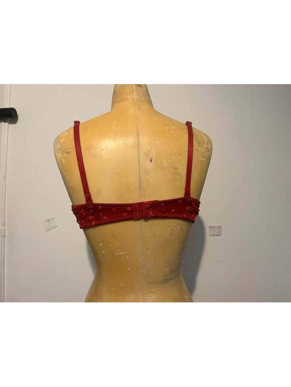 Red Rhinestone and Beaded Bra - Picture 3 of 5